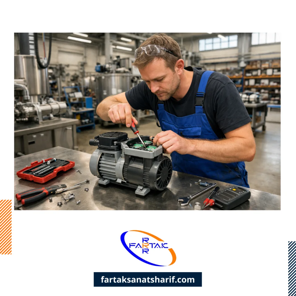 مراحل تعمیر پمپ وکیوم دیافراگمی